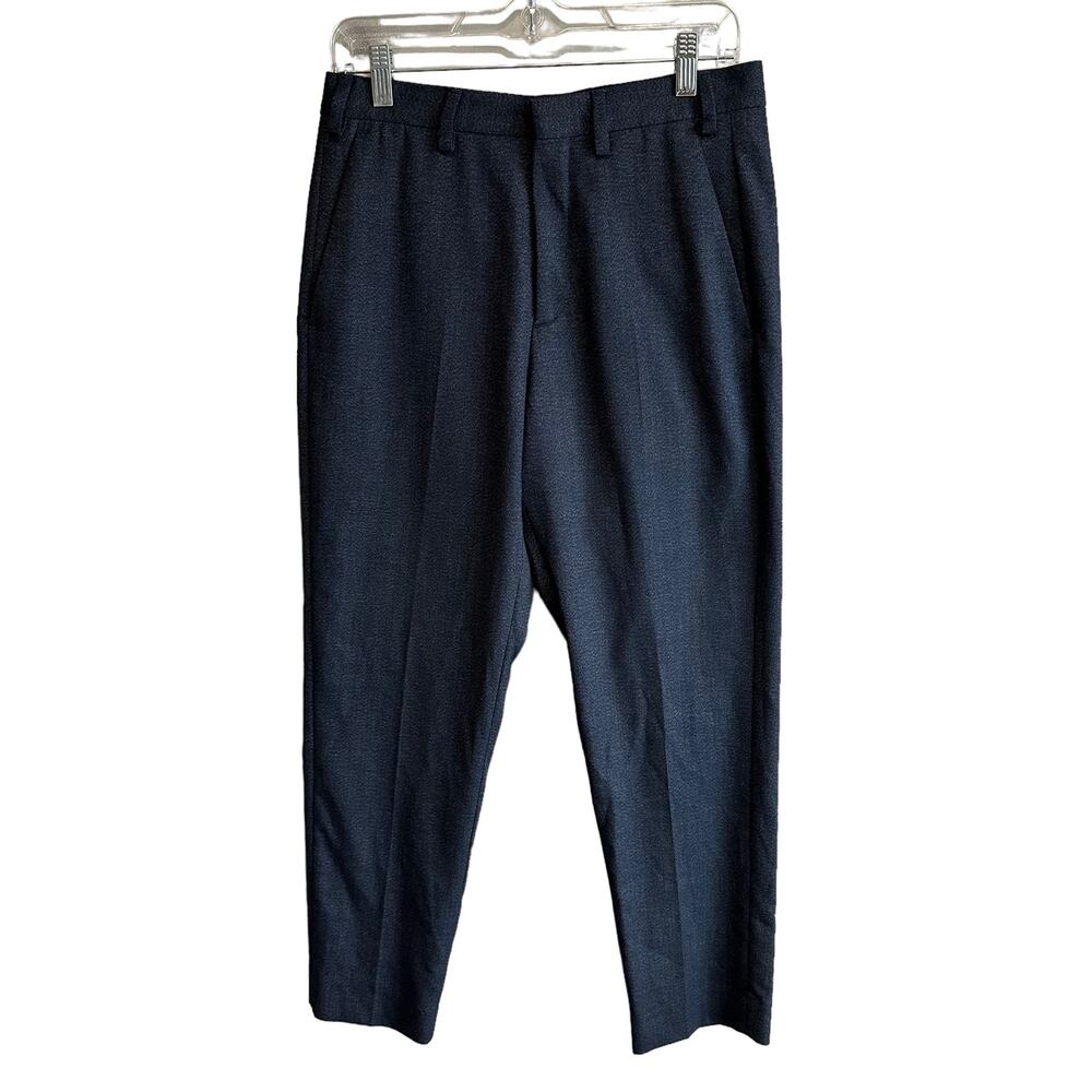 Zara Ankle Trouser Career Work Pant Blue 29